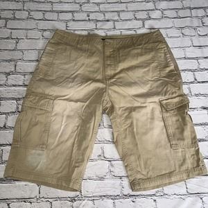 Sean John Shorts Mens 38 Khaki Beige Tan Cargo Sean Diddy Combs Casual